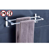 Maxbell Bathroom Kitchen Hand Towels Bar Rack Rail Rod 40cm Hanging Bar Double