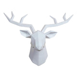 Maxbell Resin Deer Head Sculpture Wall Mount Animal Statue Figurines Decoration White