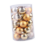 Maxbell 34x Christmas Balls Decorative Hanging Ornaments for Wedding Festive Gold