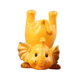 Maxbell Elephant Figurine Glasses Holder Storage Organizer for Desk Living Room Light Yellow
