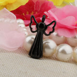 Maxbell Stainless Steel Angel Shape Pendant Memorial Perfume Ash Keepsake Black