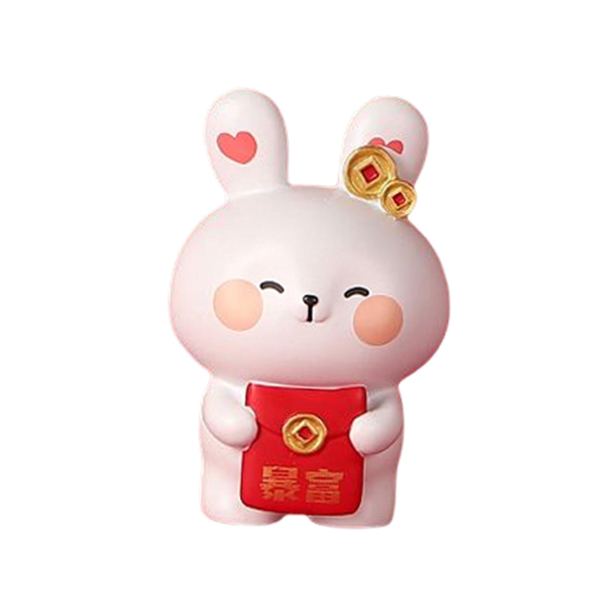 Maxbell Rabbit Statue Resin Bunny Figurine for Shelf Decoration Souvenir Gift StyleD