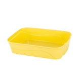 Maxbell Cat Litter Box Open Kitty Litter Pan for Indoor Cats Kitty Rabbit Small Pet Yellow