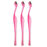 Maxbell Set Of 3PCS Stainless Steel Eyebrow Lips Trimmer Shaper Hair Remover Beauty Tool Cosmetic Supplies Pink
