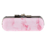 Maxbell Makeup Holder Lipstick Case Storage Box with Mirror for Purse Pink