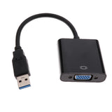 Maxbell USB3.0 to VGA Adapter Multi-Monitor Converter External Graphics Card Black