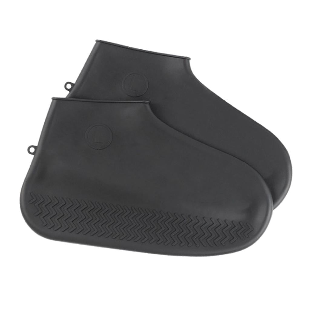 Maxbell Resuable Silicone Overshoes Rain Waterproof Shoe Cover Boot Protect Black S