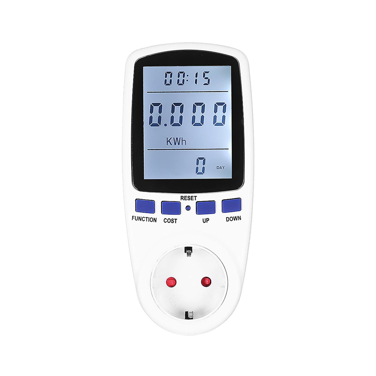 Maxbell Electricity Usage Monitor Plug EU Plug with Digital LCD for Home Watt Meter