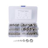 Max Maxb 304 Stainless Steel Lock Nut Assortment Kit, 220pcs M2 - M12 Locknut