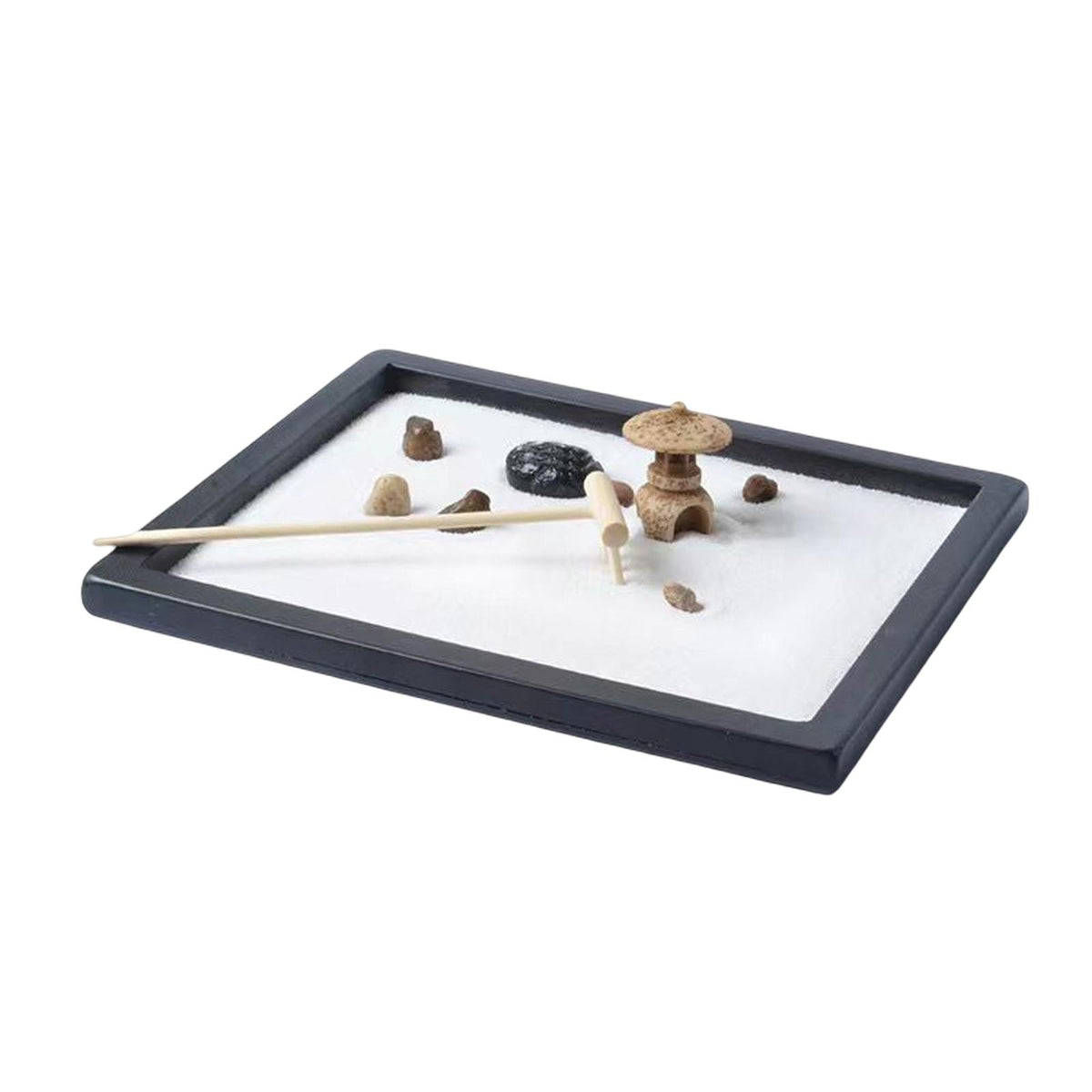 Maxbell Mini Desk Decoration Meditation Desktop Sandbox Miniatures for Table Hotel