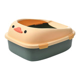 Maxbell Open Top Pet Litter Tray Potty Toilet Bedpan Container Bunny Cats Litter Box Green 54x45x27cm