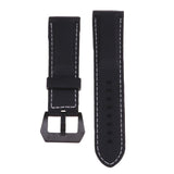 Maxbell Silicone Universal Sports Watch Band Waterproof Strap 24mm Black Buckle