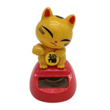 Maxbell Solar Powered Lucky Cat Dancing Ornament Flip Flap Toy Home Decor Golden