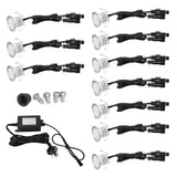 Maxbell 10Pcs LED Deck Light IP67 Waterproof Outdoor Lamp for Garden Landscape Decor White