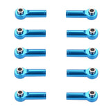 Maxbell M4 Metal Ball Head Linkages Pull Rod End Joint for 1/10 1/8 RC Car Blue