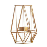 Max 3D Geometric Candle Holder Iron Frame Tealight Candle Candlestick Gold L
