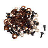 Max 100pcs Safety Doll Eyes for DIY Teddy Bear Doll Toy Washers 14mm Golden