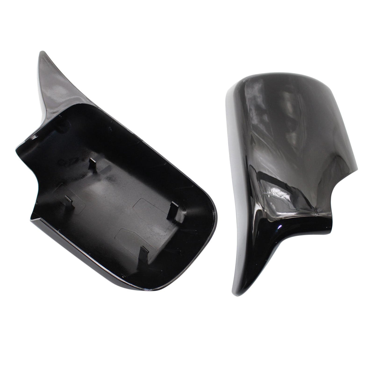 Maxbell 2pc Rear Mirror Cover Cap 51168238376 for BMW E46 E39 1998-2005 Black