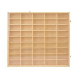 Maxbell Action Figures Display Showcase Storage Wood for Diecast Toys 45 grids