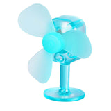 Maxbell Wind Powered Luminous Small Fan Styling for Motocross Ornaments Parts Light Blue