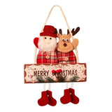 Maxbell Rustic Christmas Sign Front Art Decor Centerpieces Crafts for Xmas Tree Santa and Deer