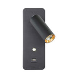 Maxbell Simple Wall Lamp Adjustable Direction Wall Sconce for Home Bar Black