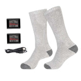 Maxbell Heated Socks Comfortable Long Stockings for Skateboarding Skiing Fishing Gray