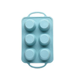 Maxbell 6 Holes Heat Resisting Nonstick Baking Molds Silicone Molds  Green