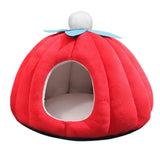 Maxbell Cat Bed Enclosed Pumpkin Shape Small Dog Tent Bed Hideaway S