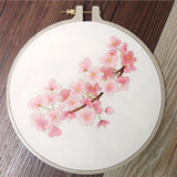 Max DIY Ribbon Flower Embroidery Starter Frame Set Cross Stitch Sakura