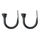 Max Maxb 2x Iron Durable Curtain Hook Drapery Tieback U-shaped Wall Hooks Black