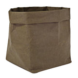 Max Washable Kraft Paper Bag Plant Flower Pot Storage Bag 15x15x28cm Olive Green