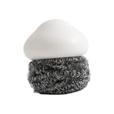 Maxbell Durable Dish Cleaning Ball Kitchen Cleaning Brush for Cleaning Bowl Dish Steel Wire White