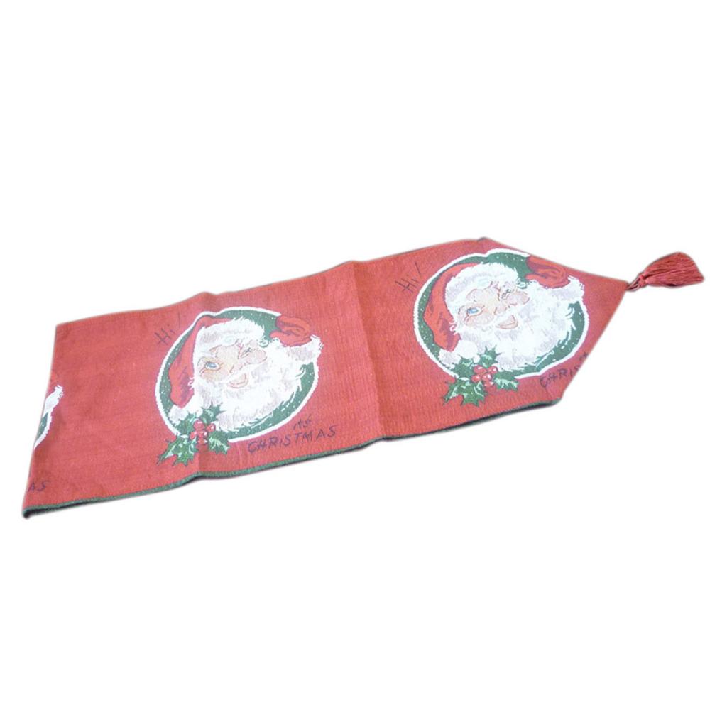 Max Christmas Table Runner Cloth Cover Bed Runner Cover for Holiday Decor Santa