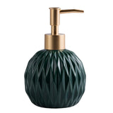 Maxbell Ceramic Soap Dispenser Reusable Elegent for Home Hotel Supply Shower Shampoo Green