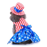Maxbell Pet Dog Cat American Flag Party Female Suit Costume Fancy Dress Outfit S