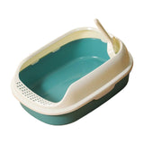 Maxbell Cat Litter Box Kitten Toilet Pet Litter Tray Bedpan Cat Litter Container Green