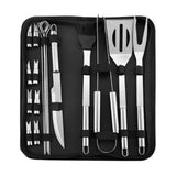 Max Grill Tools Stainless Steel Shovel Fork Tongs Barbecue Utensil Set 18Pcs Set