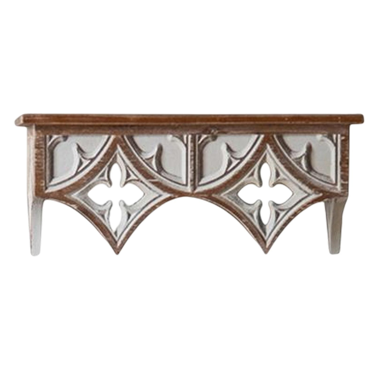 Maxbell Maxbell Wall Shelf Storage Rack Display Rustic Crafts Retro Style for Bedroom Decor 40cmx18cmx17cm
