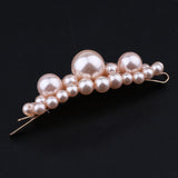 Max Vintage Beaded Pearls Floral Hair Clips Barrettes Accessories Champagne L