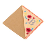 Maxbell Flower Letter Embroidery Bookmark Book Marker Clip Page Stitched Corner Autumn B
