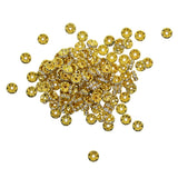 Maxbell 200pcs 8x2mm Rhinestone Spacer Wave Rondelle Beads Jewelry DIY Findings