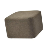 Maxbell Linen Cotton Footrest Foot Stool Cover for Living Room Accessory Durable Dark Brown