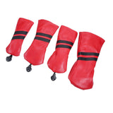 Maxbell Golf Club Head Cover Protective Covers with Tags Long Neck Water Resistant Red