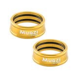 Maxbell 2x Folding Bike Handlebar Fixing Rings Aluminum Frame Stem Mount Replacement Aureate  25.4mm