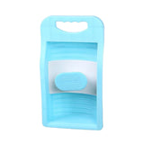 Maxbell Small Washing Board Cleaning Tool Non Slip for Household Dormitory Socks Blue