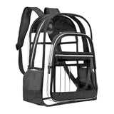 Maxbell Transparent Backpack Female Male Shoulder Bag Clear Daypack for Concert Black