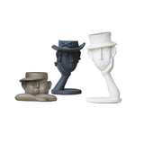 Maxbell 3Pcs Human Head Vase Planter Pot Statue Abstract Statue Resin Flower Pot