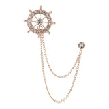 Maxbell Tassel Chain Brooch Link Chains Pin Brooches Lapel Pin for Men Tuxedo Shirts
