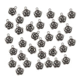 Maxbell 50 Pieces Rose Flower DIY Pendant Alloy Spacer Bead Charm Jewelry 16x13mm